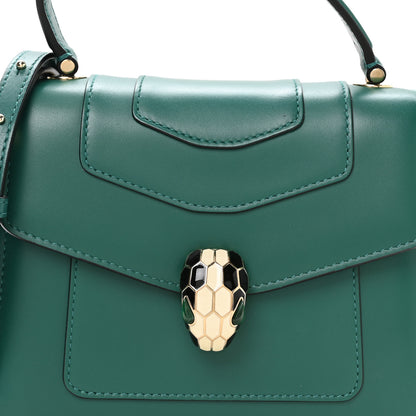 Bulgari Calfskin Serpenti Forever Top Handle Emerald Green 8 of 10