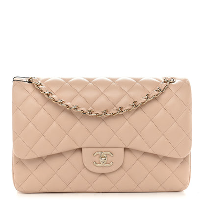 Chanel Caviar Quilted Jumbo Double Flap Light Beige 1 of 13