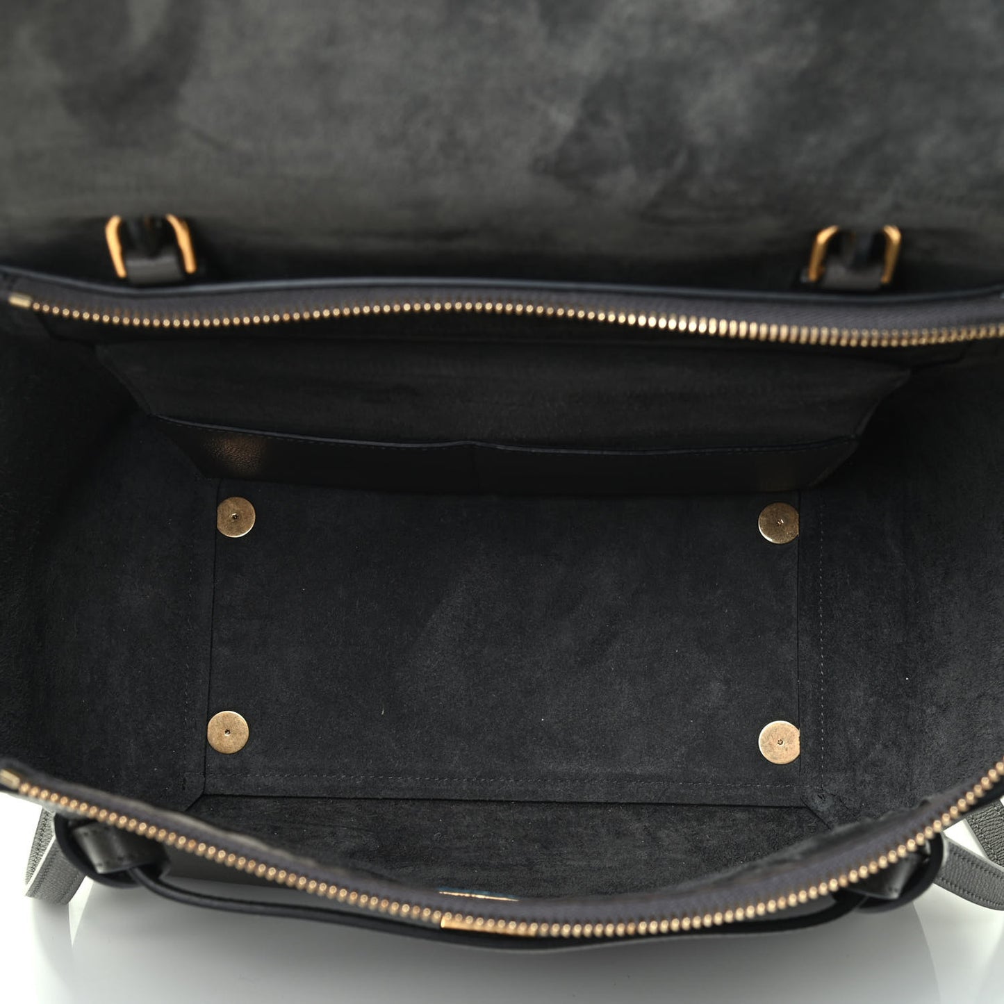 Grained Calfskin Mini Belt Bag Grey