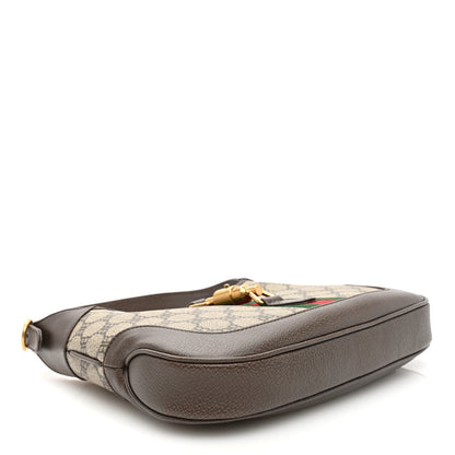 Gucci X BALENCIAGA BB Supreme Monogram Calfskin Web Small Jackie 1961 Hobo Beige Ebony 4 of 9
