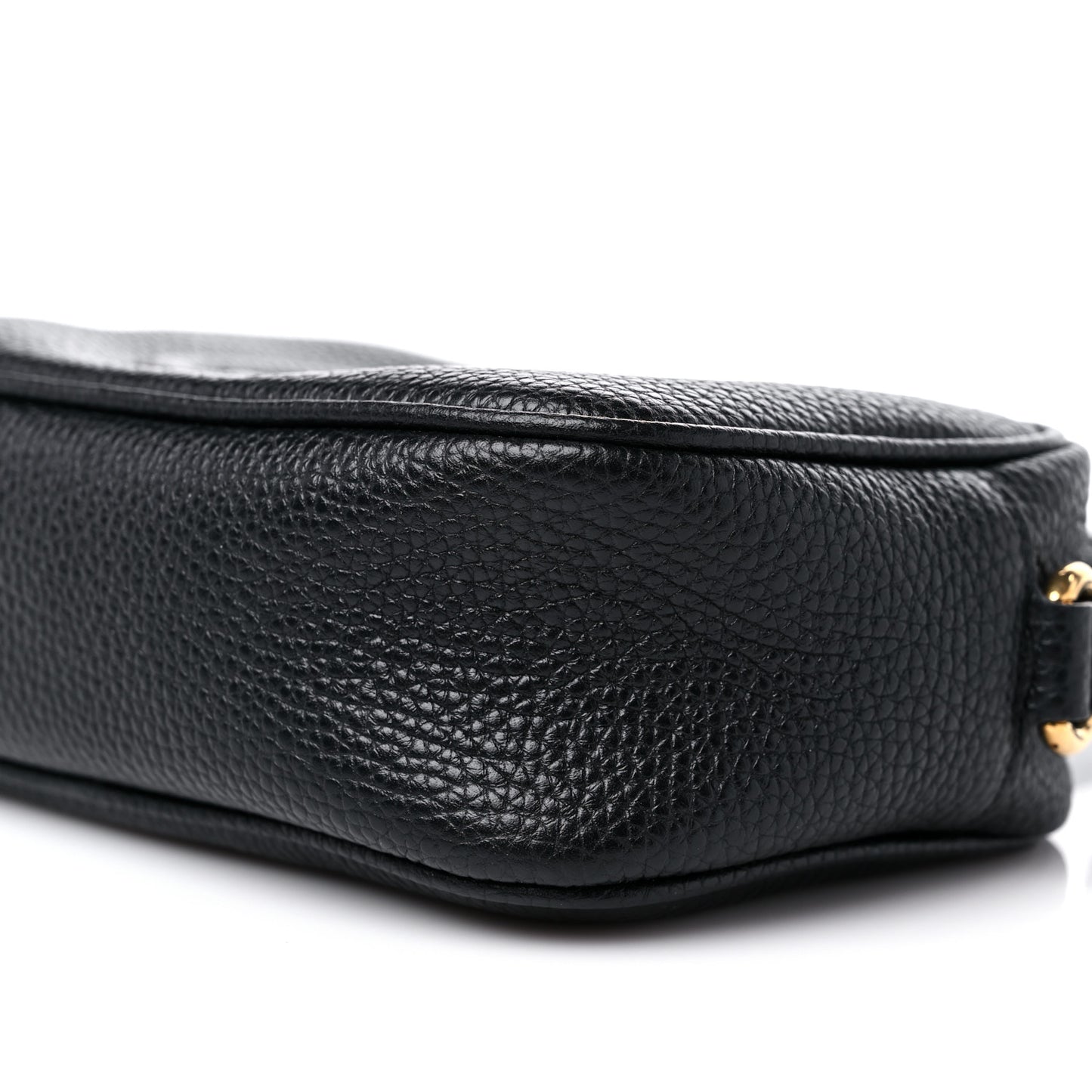 Pebbled Calfskin Mini Soho Disco Bag Black