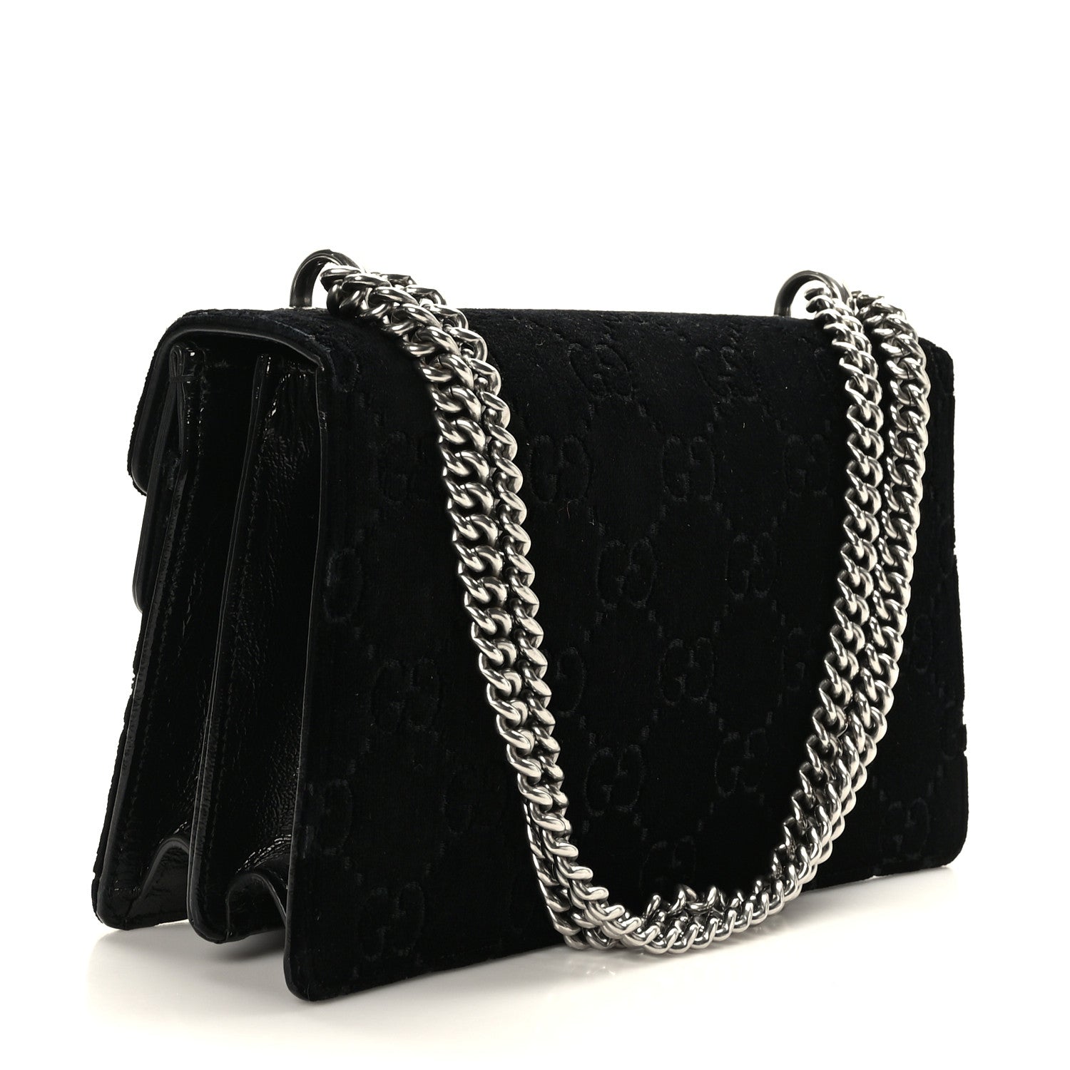 Gucci Velvet GG Monogram Small Dionysus Shoulder Bag Black 3 of 10