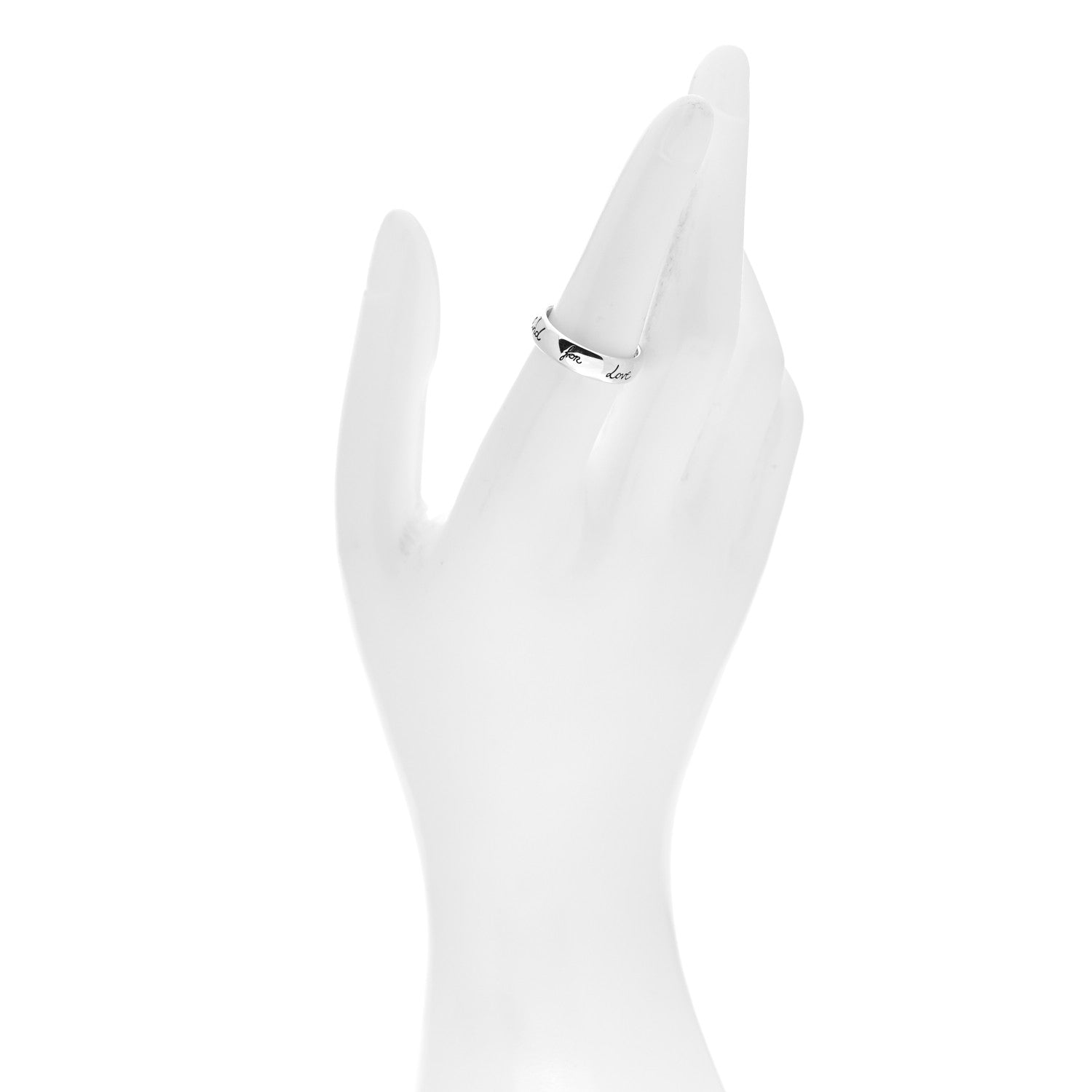 Gucci Sterling Silver Blind for Love Band Ring 54 7 2 of 6