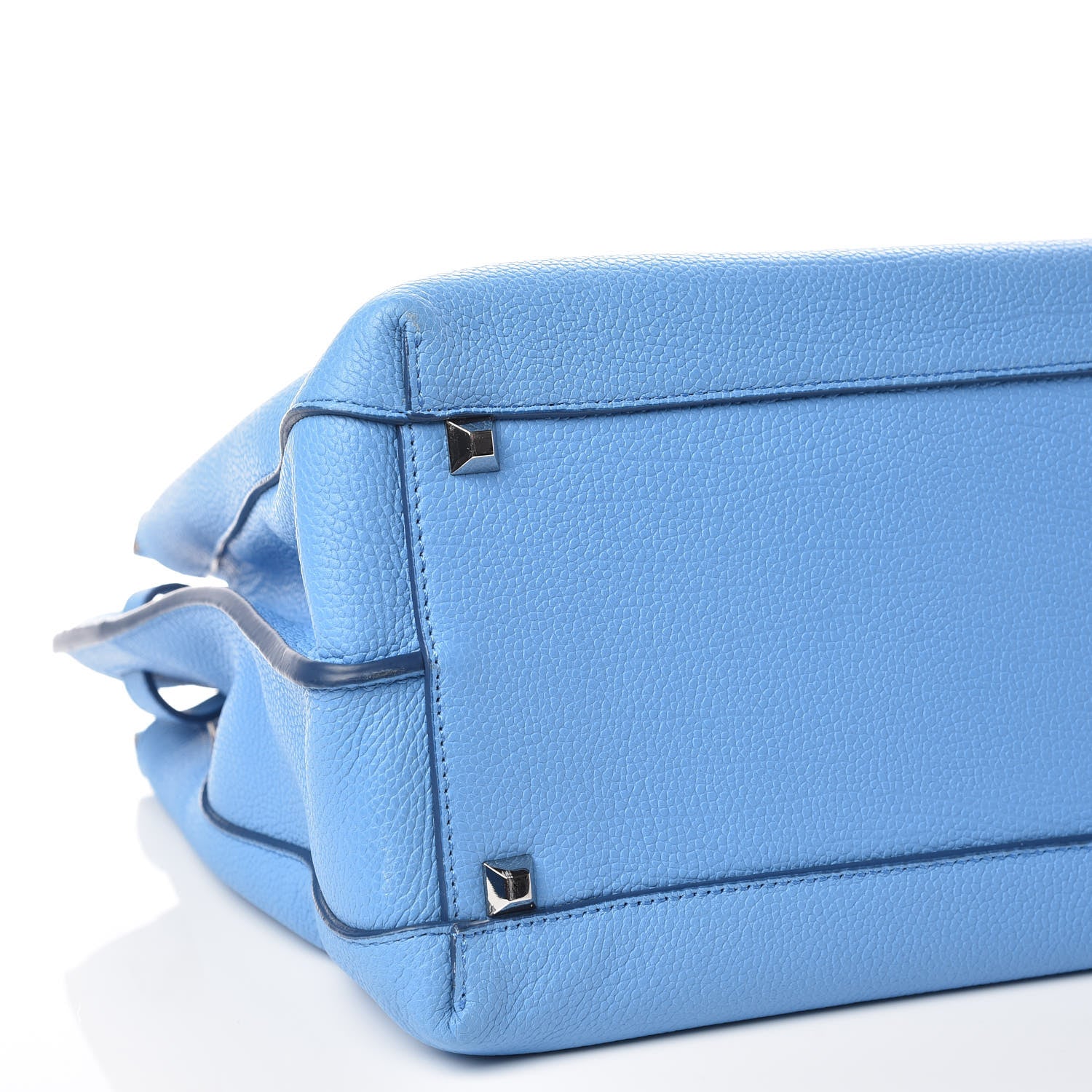 MCM Grained Calfskin Large Milla Tote Tile Blue 13 of 14