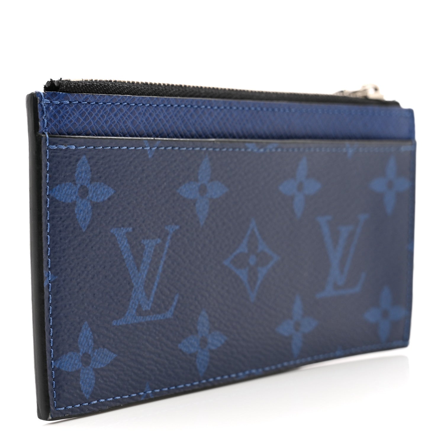 Louis Vuitton Monogram Taiga Coin Card Holder Cobalt 3 of 7