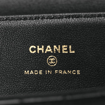 Chanel Lambskin Quilted Flap Clutch Black 6 of 14