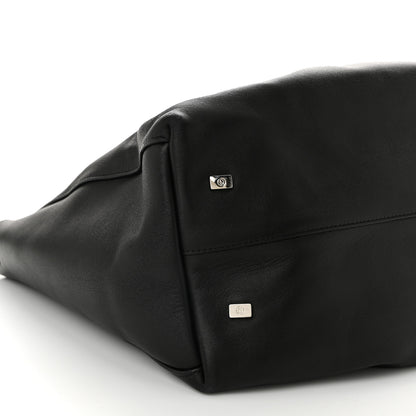 The Row Calfskin Pleated Peggy Tote Black 8 of 11
