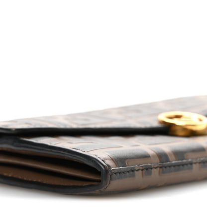 Fendi Vitello Soft F is Fendi Bi-Color FF 1974 Embossed Continental Envelope Wallet On Chain Maya Black 9 of 12