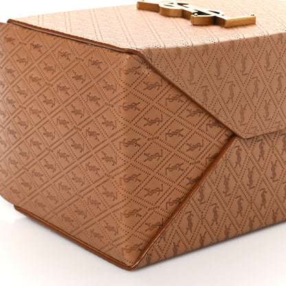 Saint Laurent Calfskin Monogram Take Away Box Dusty Vintage Brown Gold 8 of 9