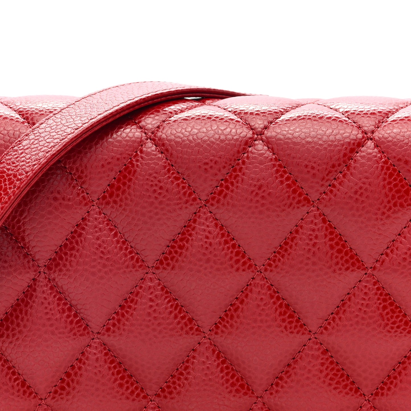Caviar Quilted Boy Wallet On Chain WOC Red