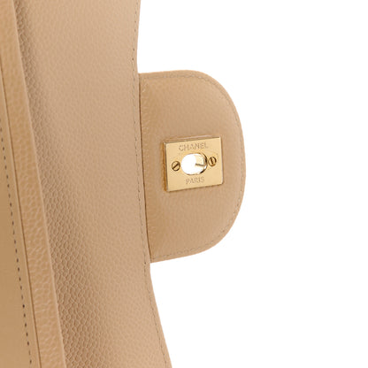 Chanel Caviar Quilted Jumbo Double Flap Beige 7 of 13