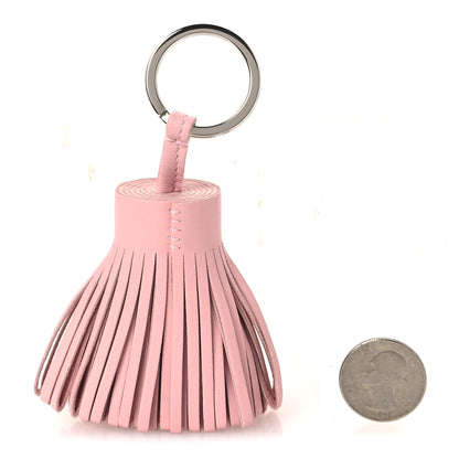 Hermes Lambskin Carmen Tassel Key Holder Rose Sakura 2 of 4