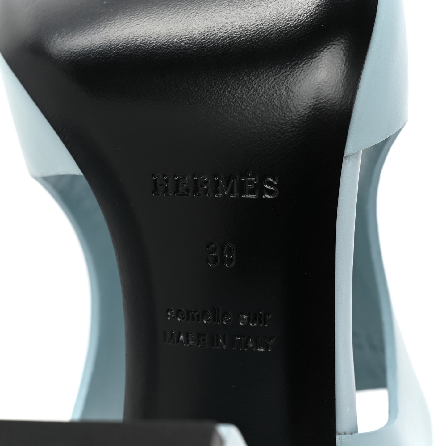 Calfskin Electra 90 Sandals 39 Vert D'eau