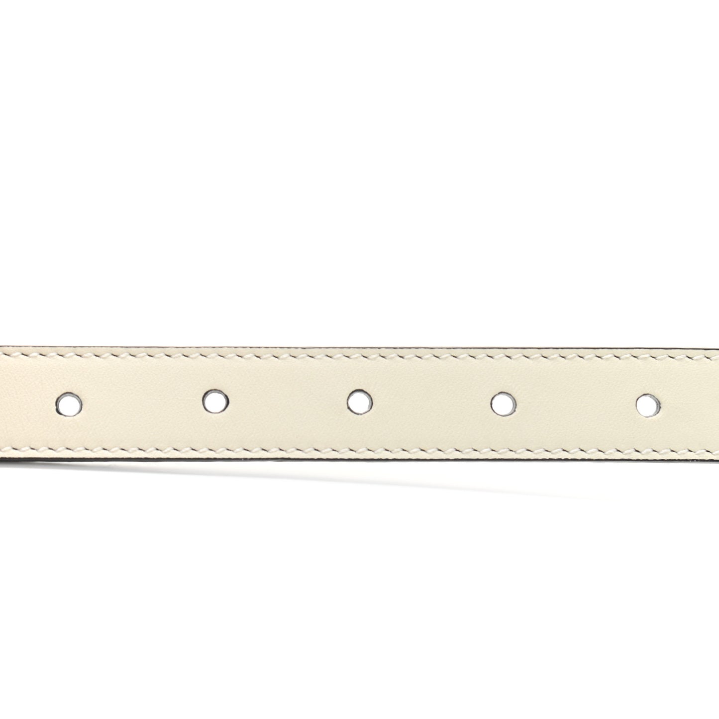 Calfskin Queen Margaret Bee Belt 75 30 White