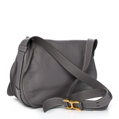 Chloe Calfskin Medium Marcie Round Crossbody Bag Cashmere Grey 3 of 12