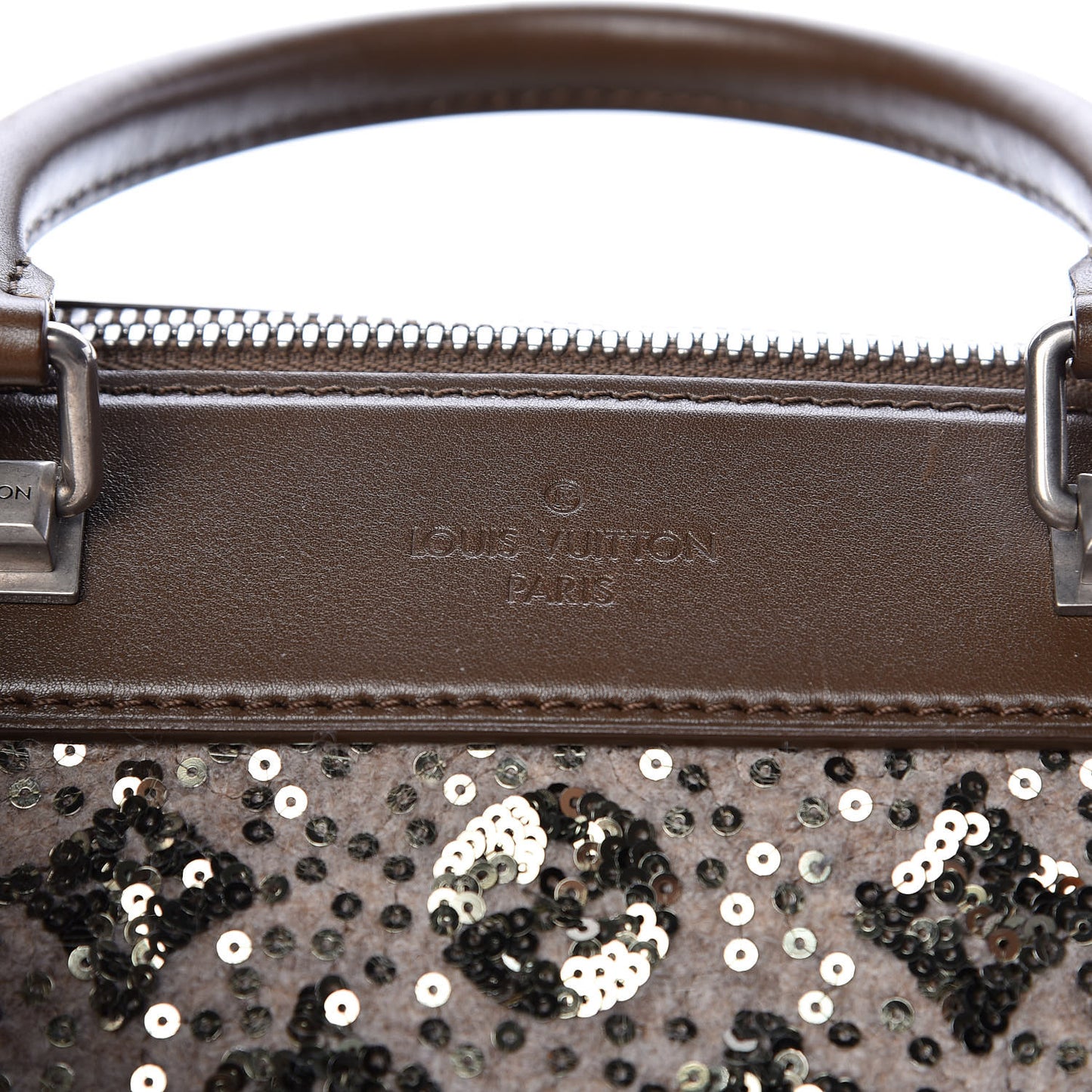 Sequin Monogram Sunshine Express Speedy Kaki