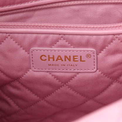 Chanel Shiny Calfskin Quilted Small Chanel 22 Pink 6 of 10