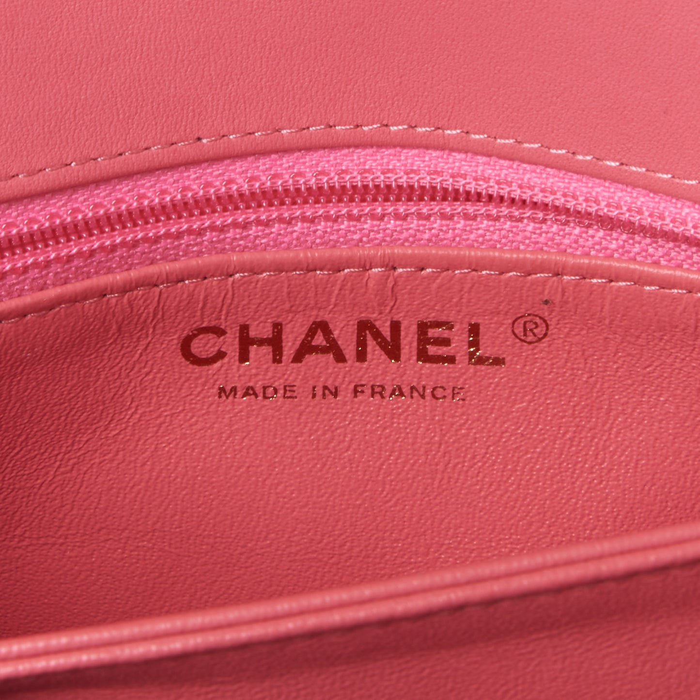 Lambskin Quilted 3 Pocket Flap Pink
