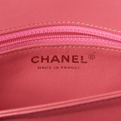 Chanel Lambskin Quilted 3 Pocket Flap Pink 9 of 10