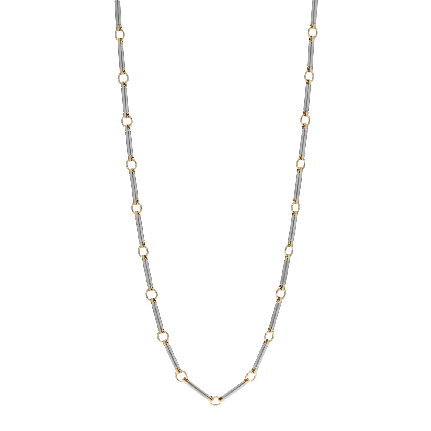 18K Yellow White Gold Element Chain Necklace