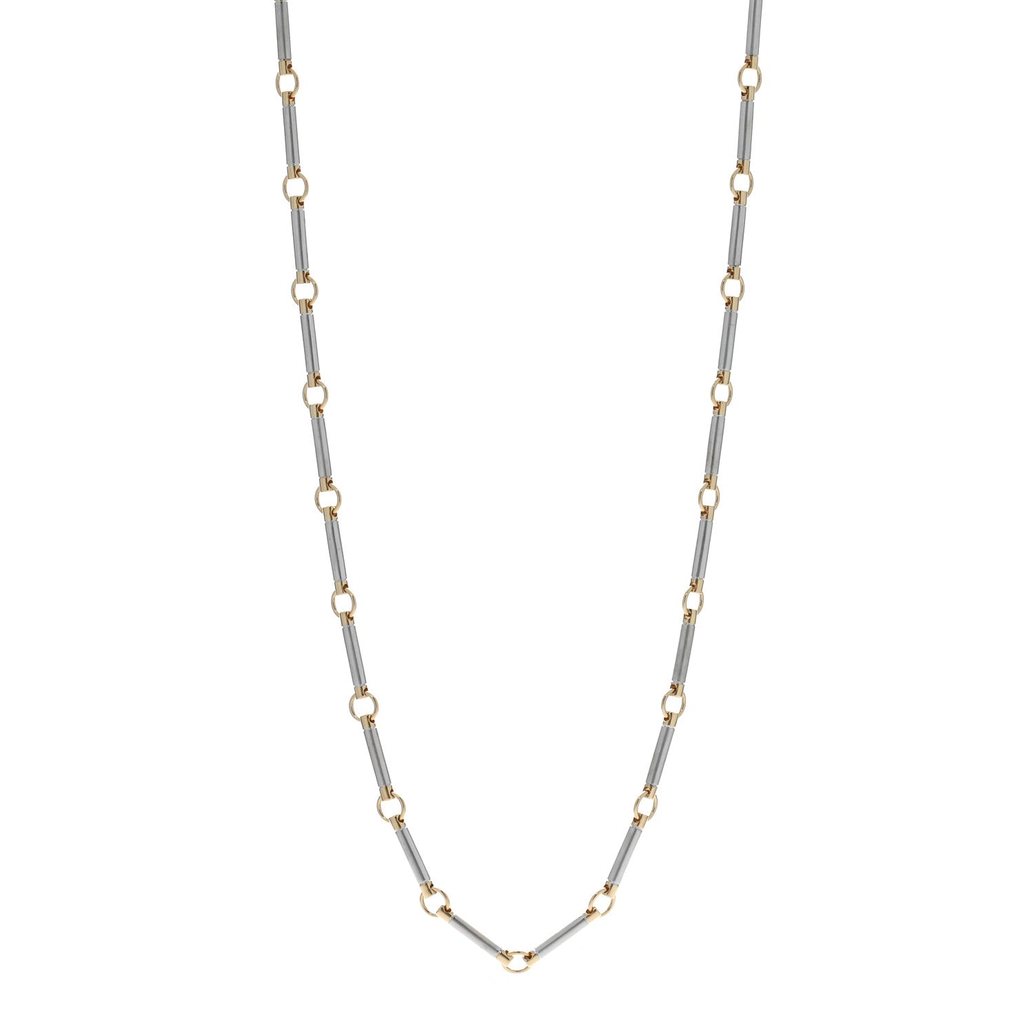 Foundrae 18K Yellow White Gold Element Chain Necklace 1 of 4