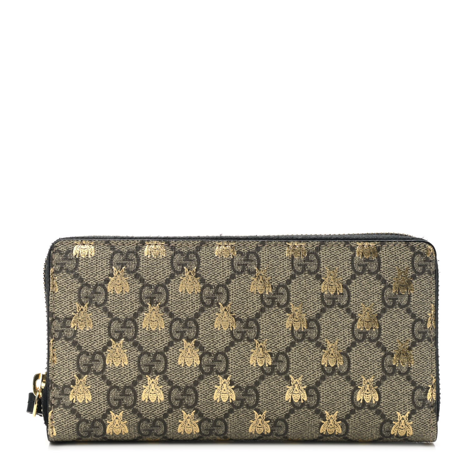 Gucci GG Supreme Monogram Bees Zip Around Wallet 1 of 8
