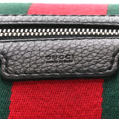 Gucci Calfskin Vintage Web Medium Boston Black 9 of 12