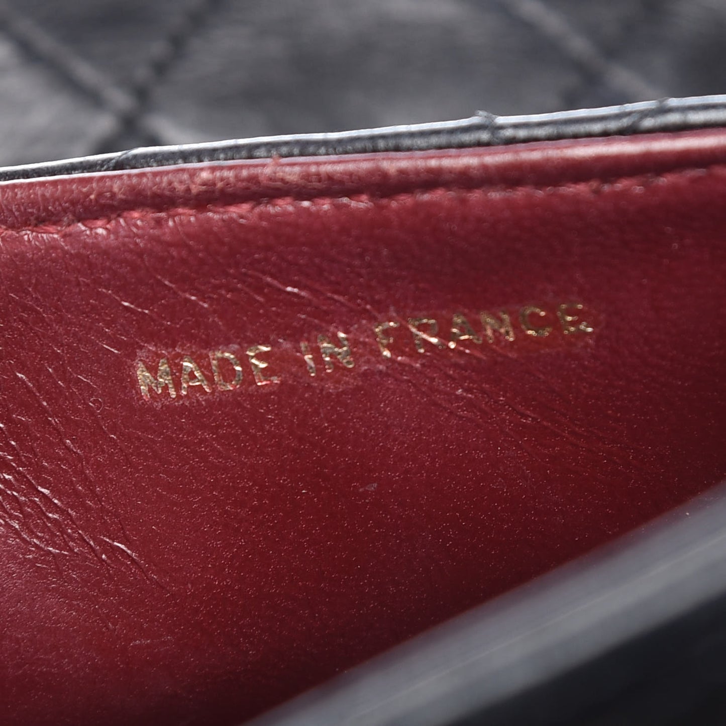 Lambskin Quilted Envelope Flap Black