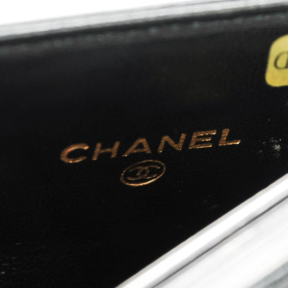 Chanel Lambskin Chocolate Bar Quilted Card Holder Wallet Black 6 of 8