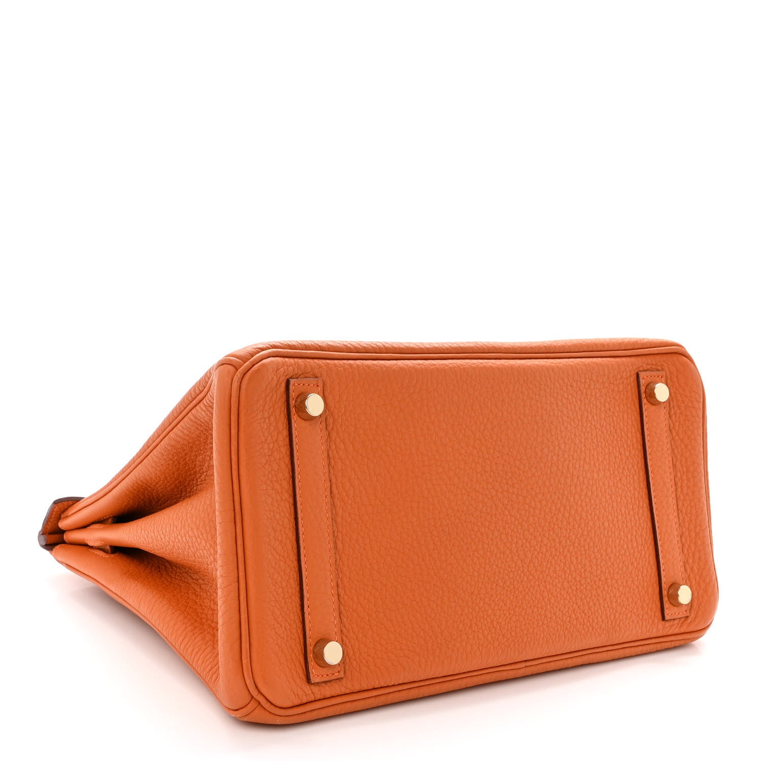 Hermes Taurillon Clemence Birkin 30 Orange 4 of 14