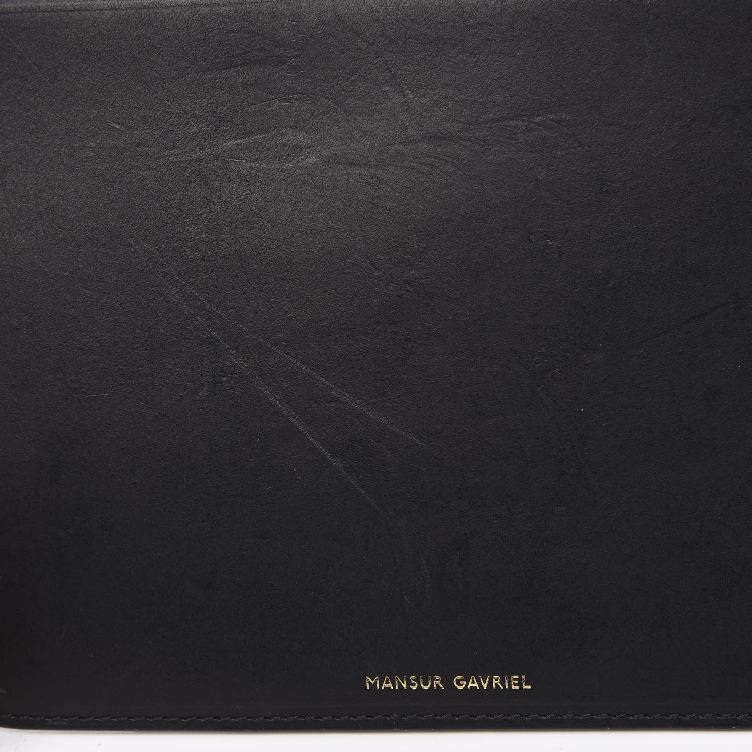 Mansur Gavriel Vegetable Tanned Calfskin Bucket Bag Black Blu 8 of 12