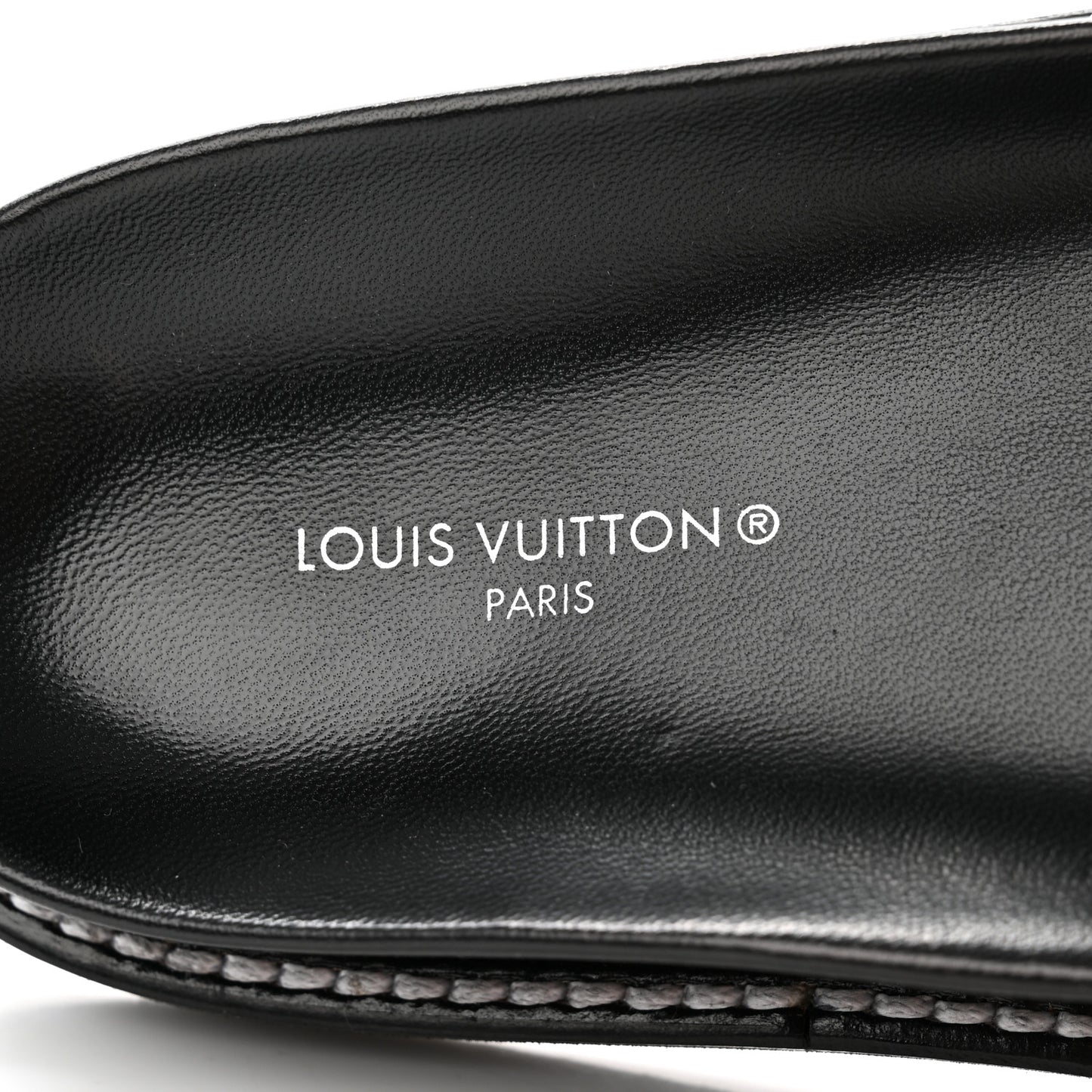 Calfskin Embossed Monogram Sunset Flat Comfort Mule 36 Black