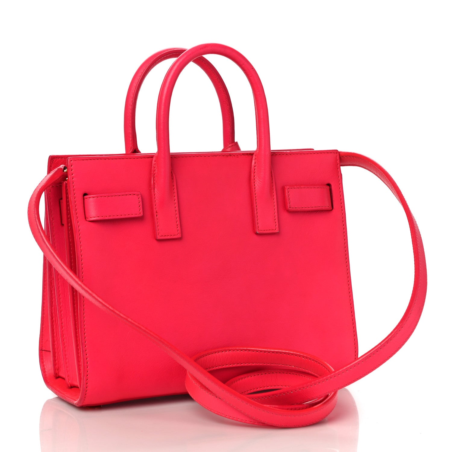 Saint Laurent Calfskin Nano Sac De Jour Lipstick Fuchsia 3 of 10