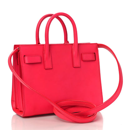 Saint Laurent Calfskin Nano Sac De Jour Lipstick Fuchsia 3 of 10