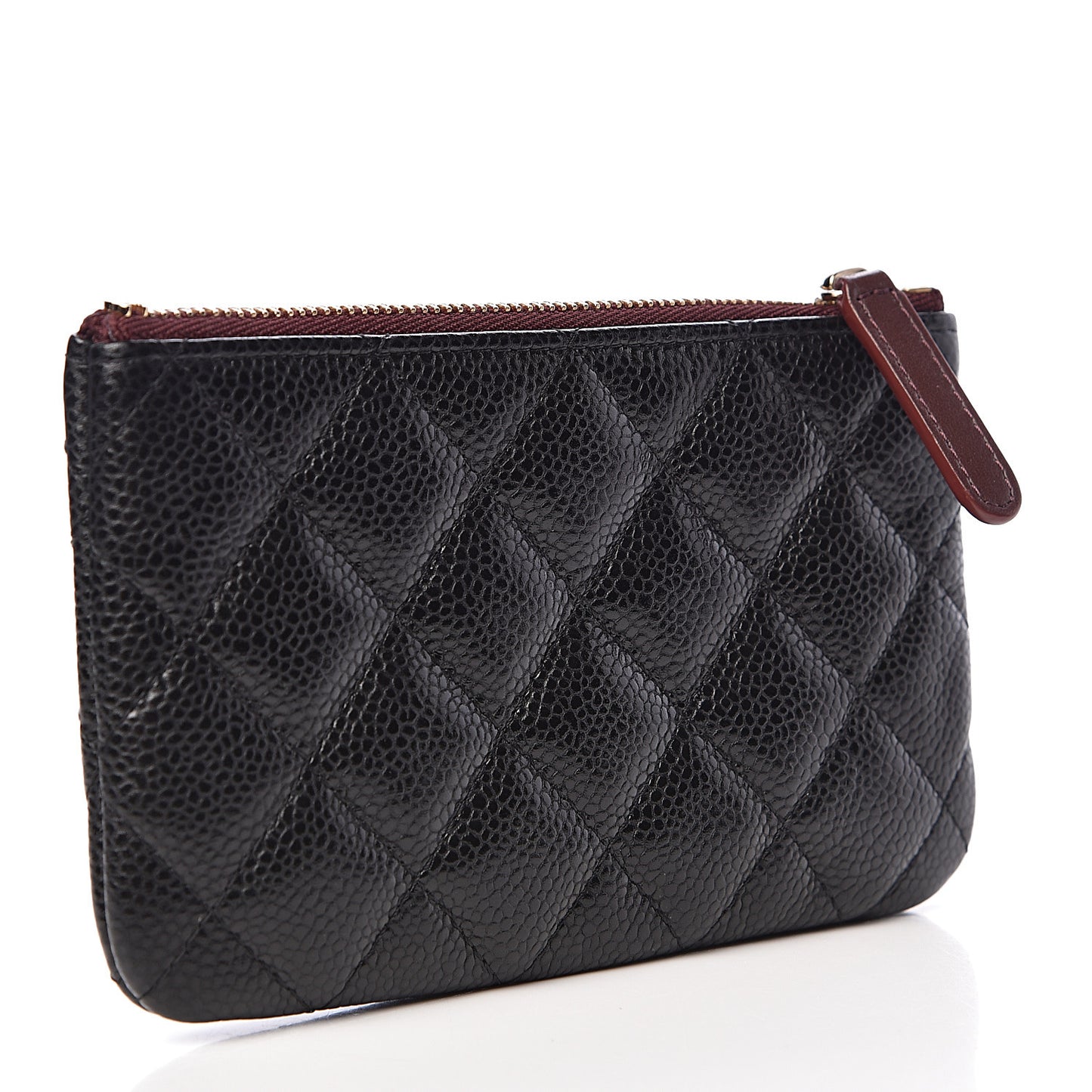 Caviar Quilted Small Cosmetic Case Black