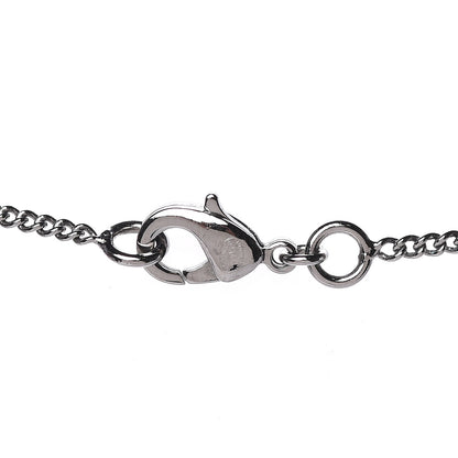 Chanel Pearl Enamel Heart CC Necklace Pendant Silver 3 of 4