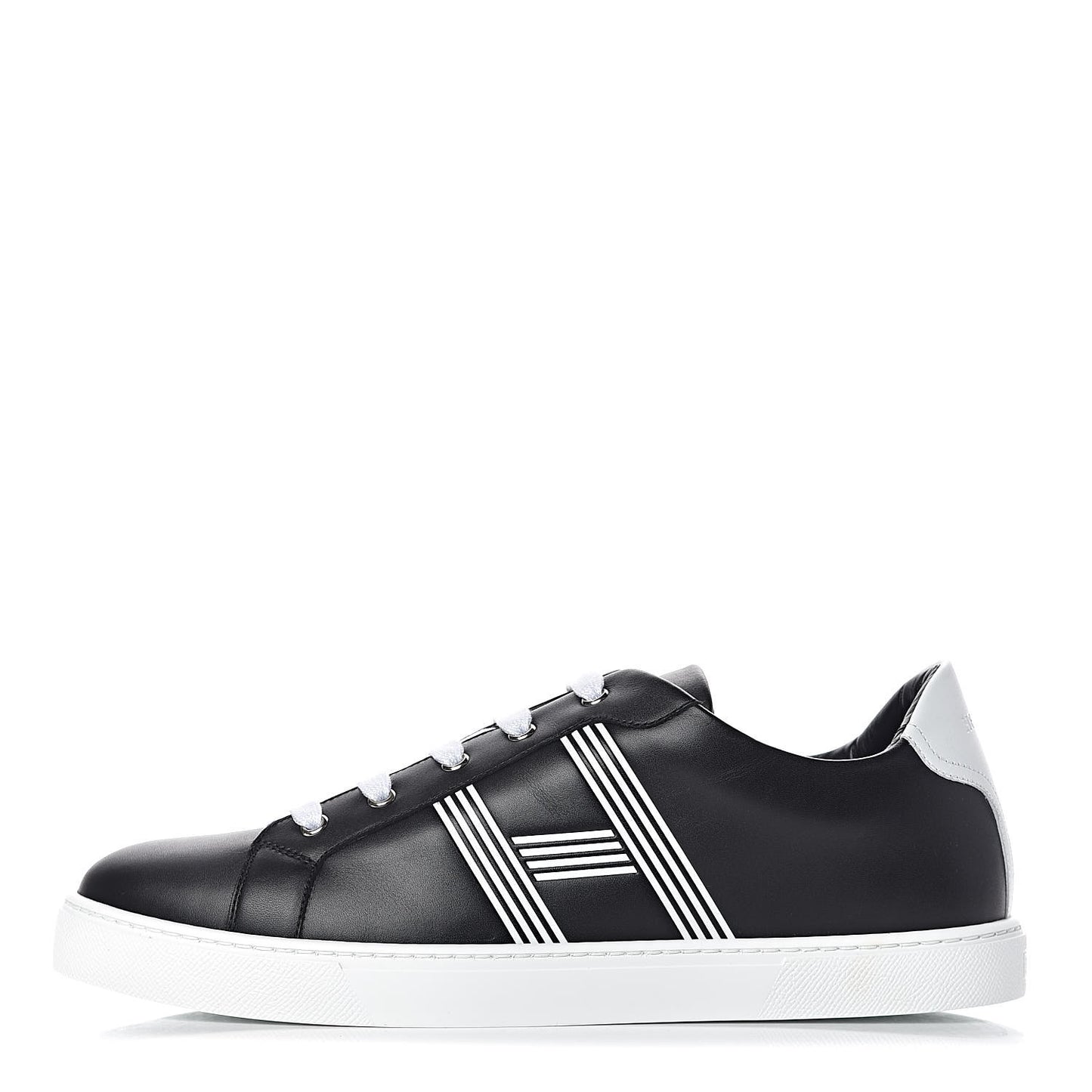 Calfskin Mens Advantage Sneakers 44 Black White