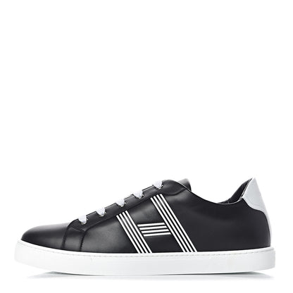 Hermes Calfskin Mens Advantage Sneakers 44 Black White 1 of 7