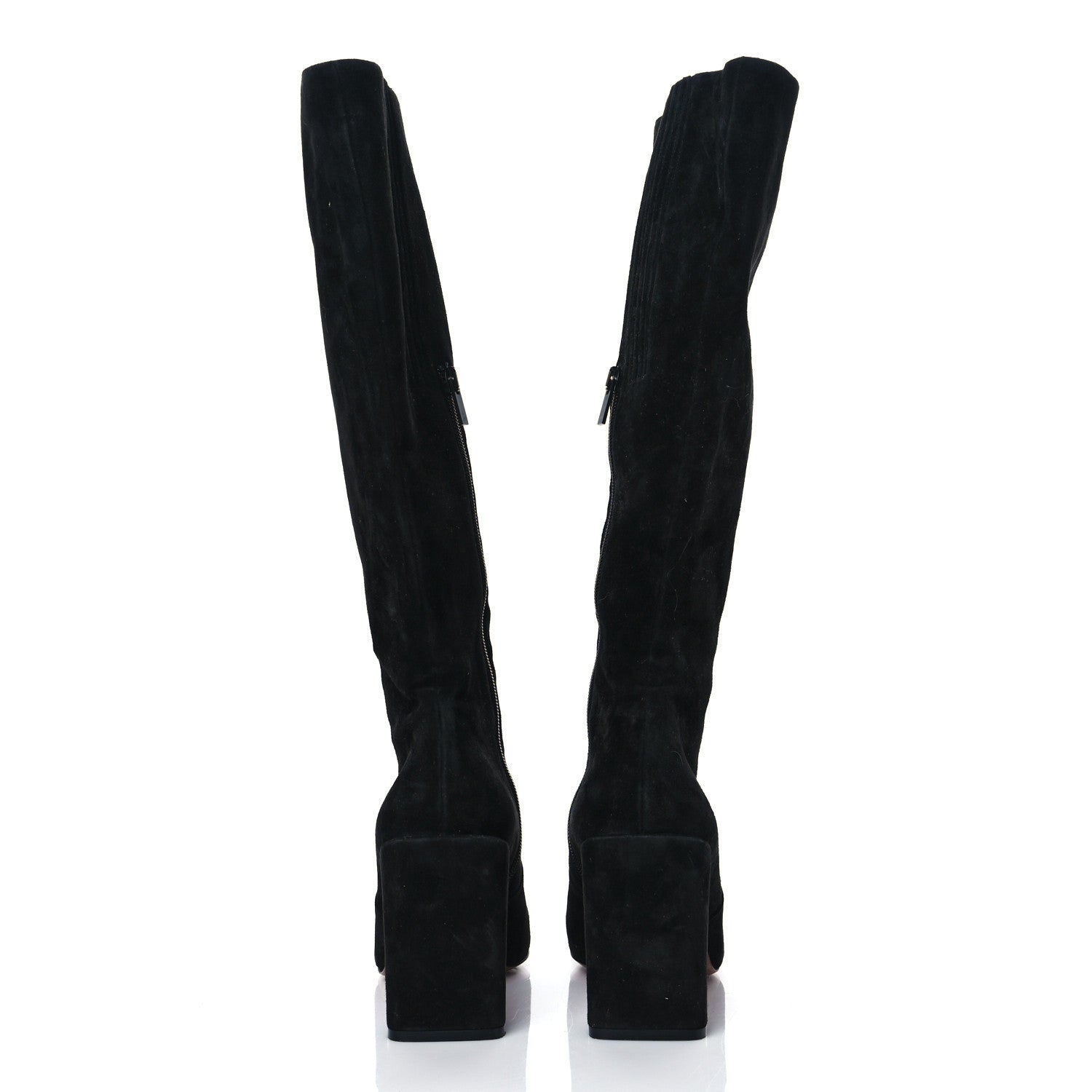 Christian Louboutin Veau Velours Cavalika 85 Boots 38 Black 5 of 10