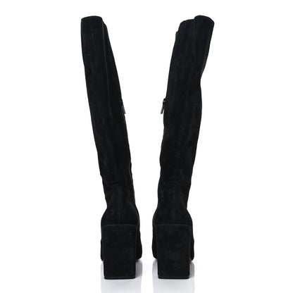 Christian Louboutin Veau Velours Cavalika 85 Boots 38 Black 5 of 10
