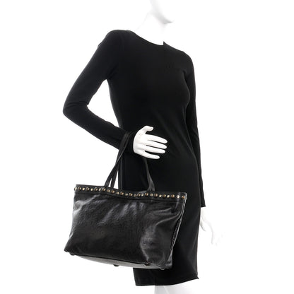 Gucci Calfskin Horsebit Embossed Medium Babouska Shopping Tote Dark Brown 2 of 14
