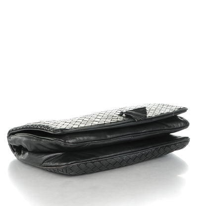 Bottega Veneta BOTTEGA VENETA Nappa Intrecciato Flap Clutch Nero Black 4 of 6