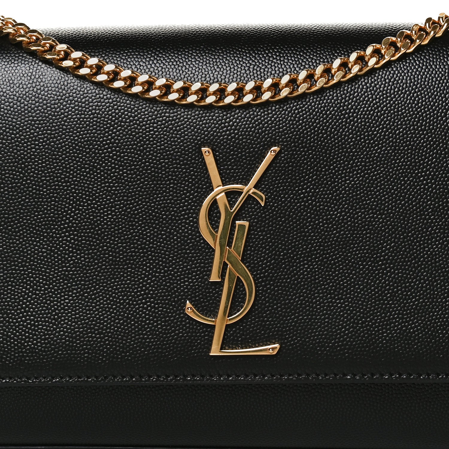 Saint Laurent Grain De Poudre Medium Classic Monogram Kate Satchel Black 7 of 11