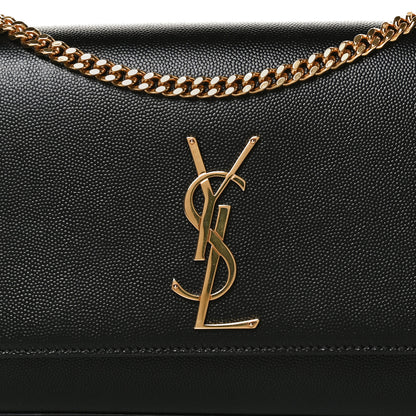 Saint Laurent Grain De Poudre Medium Classic Monogram Kate Satchel Black 7 of 11