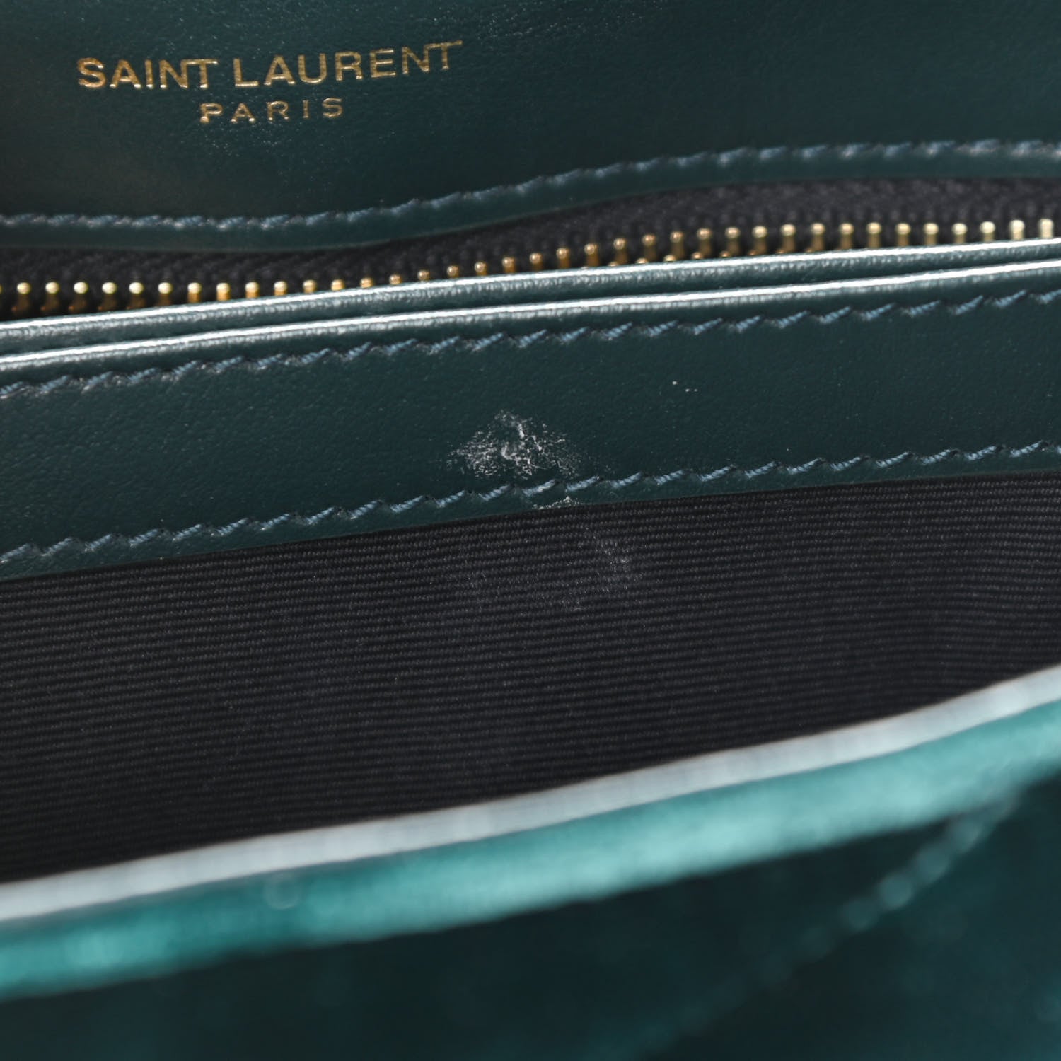Saint Laurent Velvet Y Quilted Monogram Toy Loulou Crossbody Bag Dark Ottanio 14 of 15