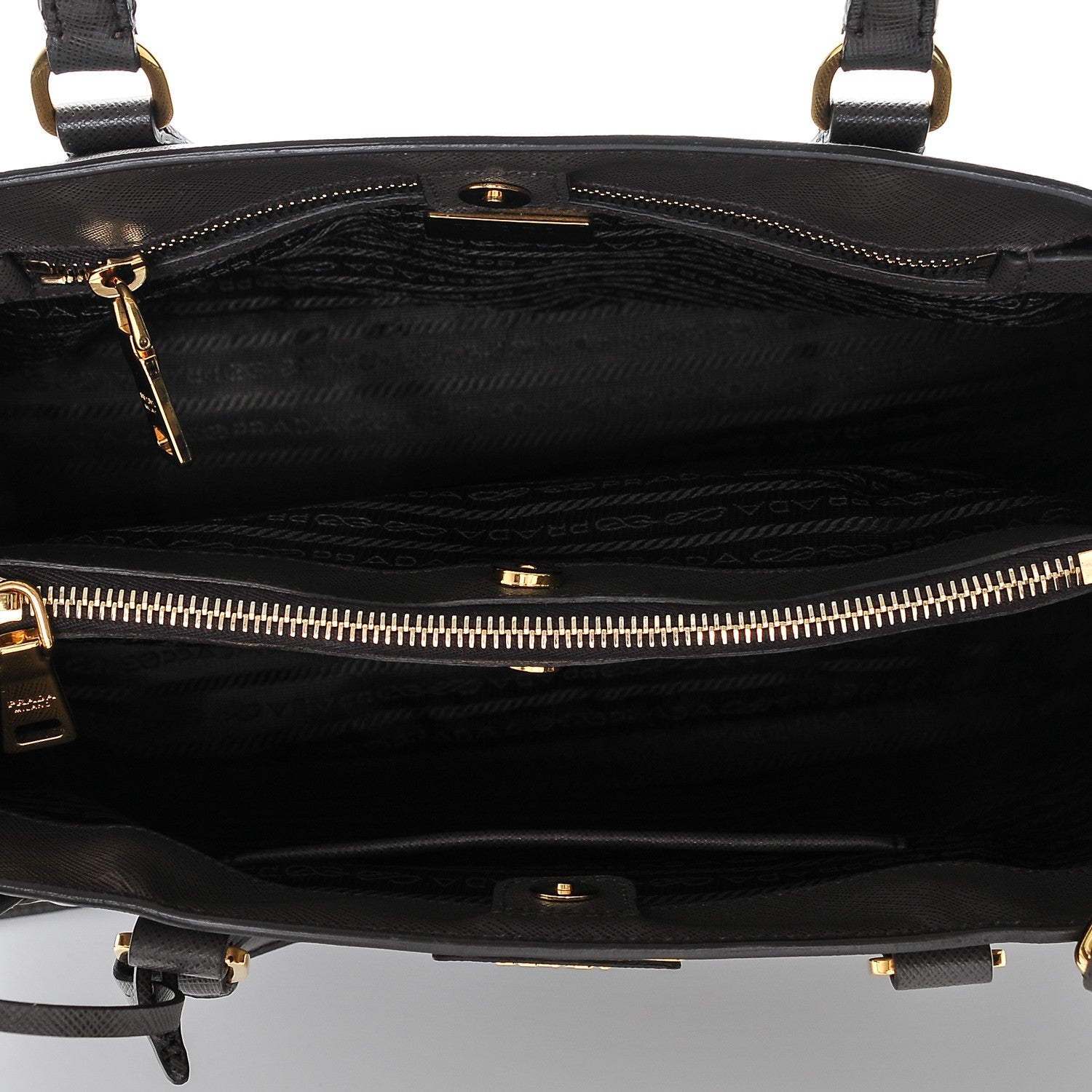 Prada Saffiano Lux Small Tote Grafite 5 of 7