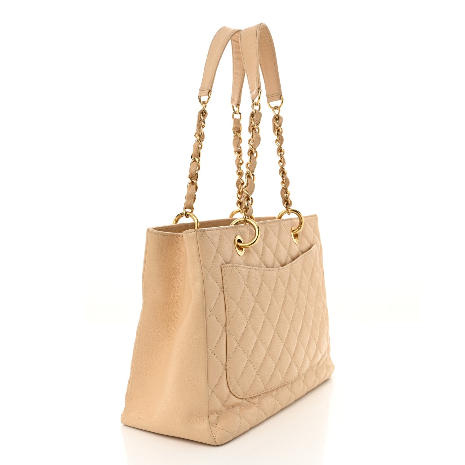 Chanel Caviar Quilted Grand Shopping Tote GST Beige Clair 3 of 16