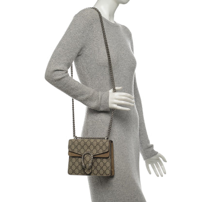Gucci GG Supreme Monogram Mini Dionysus Shoulder Bag Taupe 2 of 6