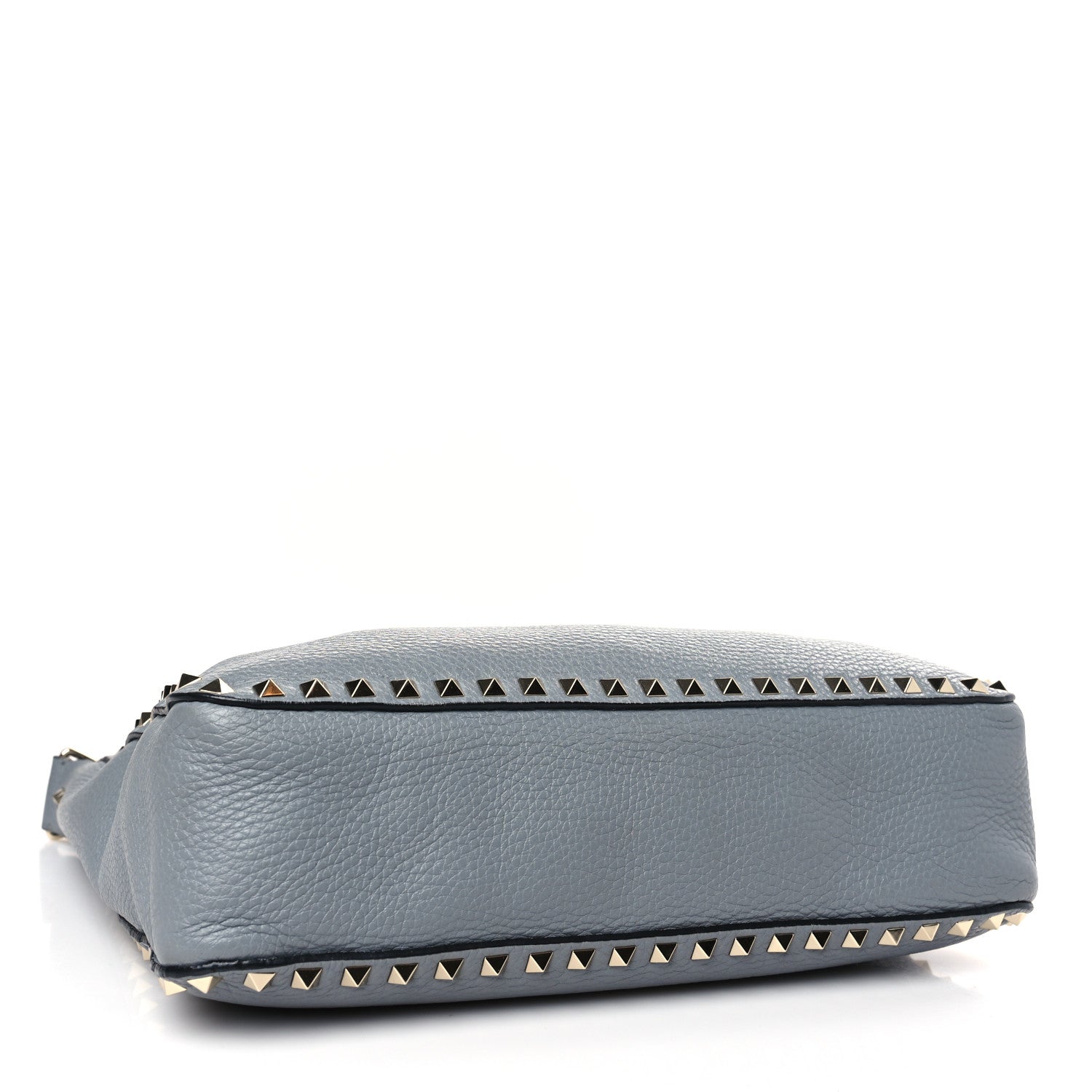 Valentino Garavani Pebbled Calfskin Large Rockstud Flip-Lock Messenger Bag Light Stone 4 of 8