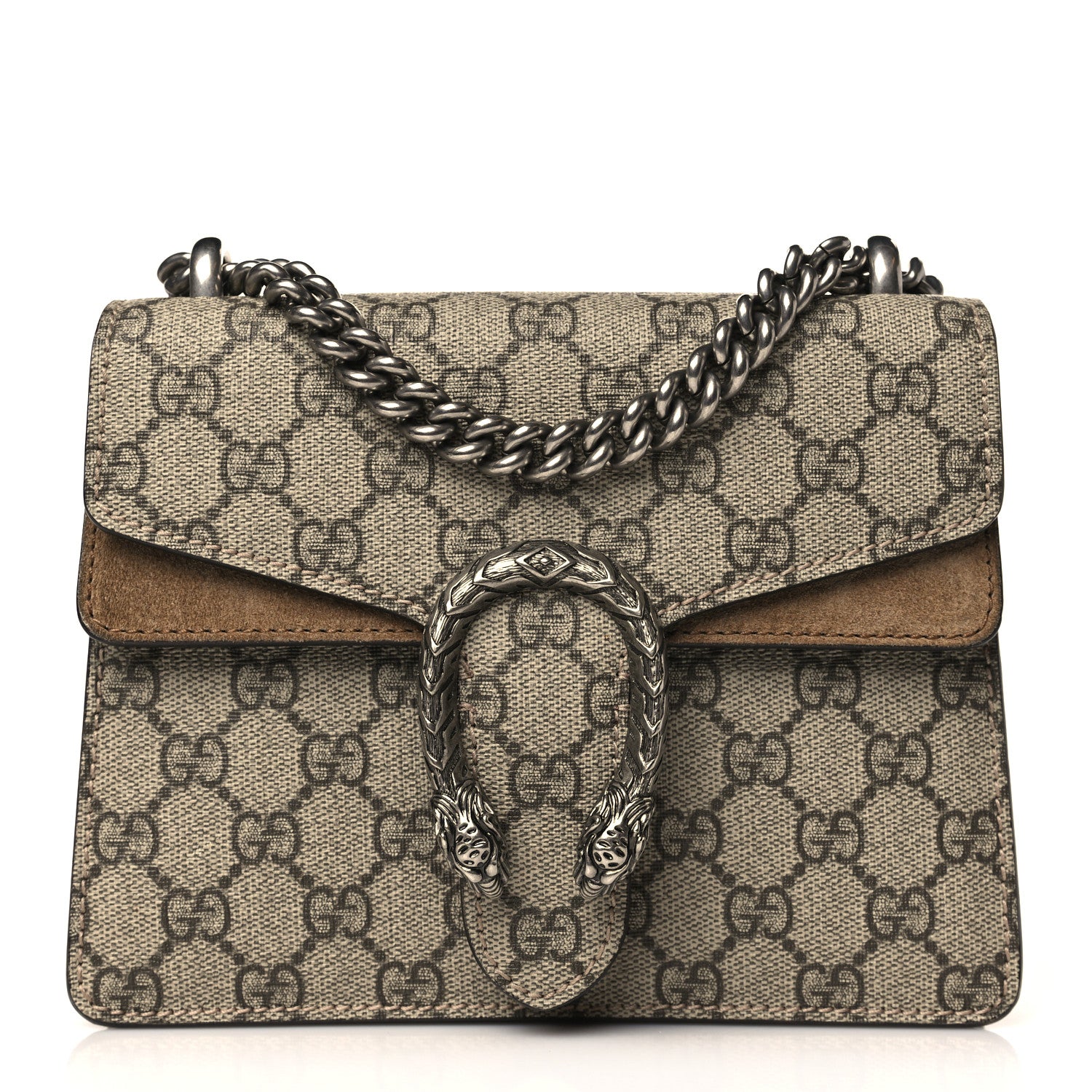 Gucci GG Supreme Monogram Mini Dionysus Shoulder Bag Taupe 1 of 10